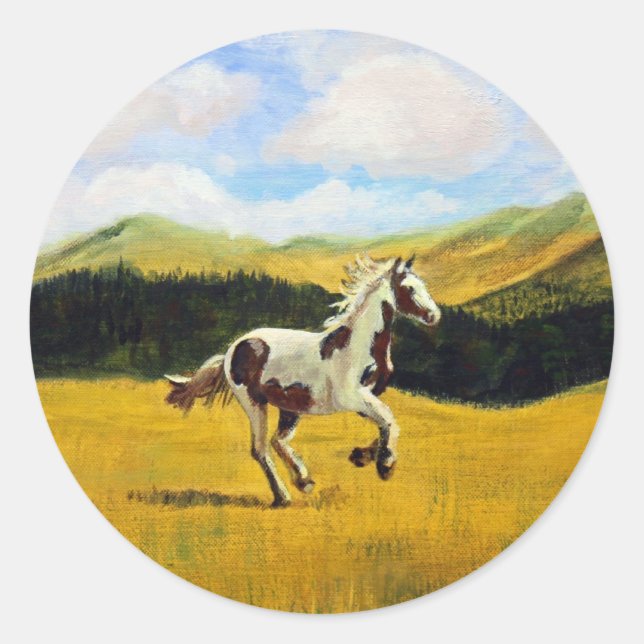 Sticker Rond Exécuter gratuitement (Devant)