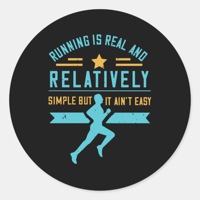 Sticker Rond Exécution - L'exécution est simple mais pas facile (Devant)