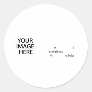 Sticker Rond Exemple suivant sur Twitter Ajouter image et texte