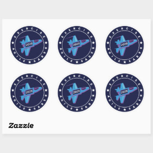 Sticker Rond Exercice Agile Saber 6 Compteur feuille