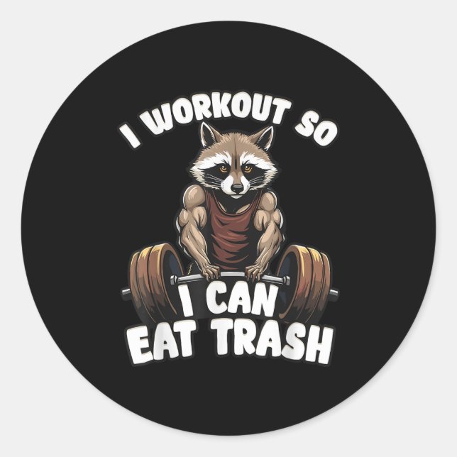 Sticker Rond Exercice Chers Abs Drôle Gymnase Exercice Fitness  (Devant)