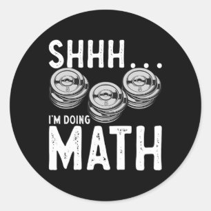 Sticker Rond Exercice de musculation Fitness Shhh I’m Do