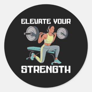 Sticker Rond Exercice de squat bulgare musculation fitness trav
