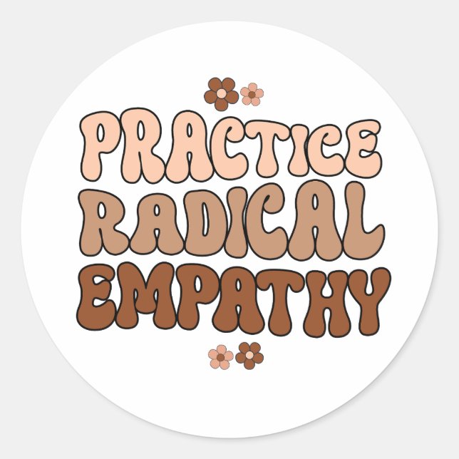 Sticker Rond Exercice d'empathie radicale (Devant)