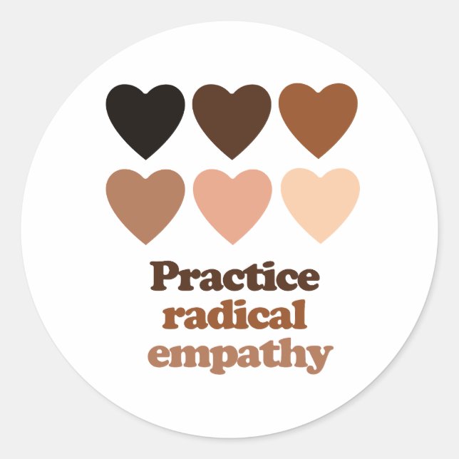 Sticker Rond Exercice d'empathie radicale (Devant)