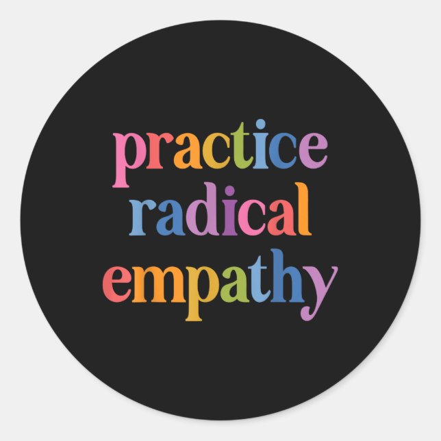 Sticker Rond Exercice d'empathie radicale (Devant)