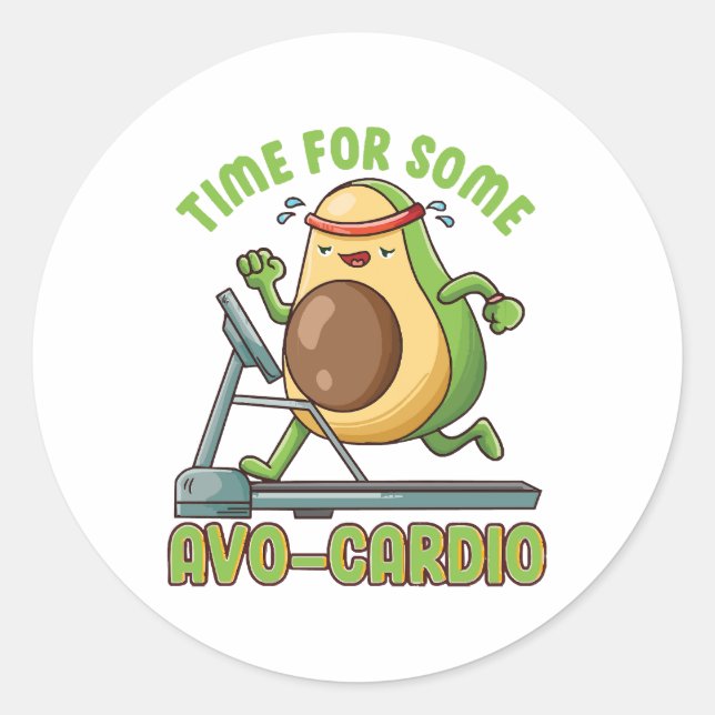 Sticker Rond Exercice d'entraînement Drôle Humour Citations (Devant)