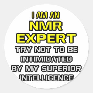 Sticker Rond Expert de la RMN...Intelligence supérieure