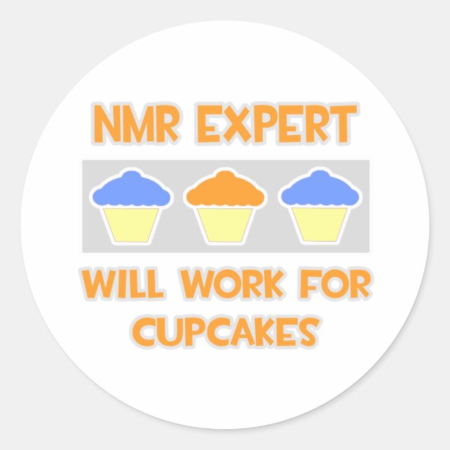 Sticker Rond Expert RMN ... Fonctionnera Pour Les Cupcakes (Devant)