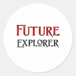 Sticker Rond Explorateur futur