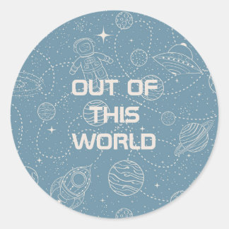 Sticker Rond Exploration de l'espace Galaxy Universe Star Perso