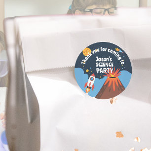 Sticker Rond Explosion des enfants de la fête Rocket Science