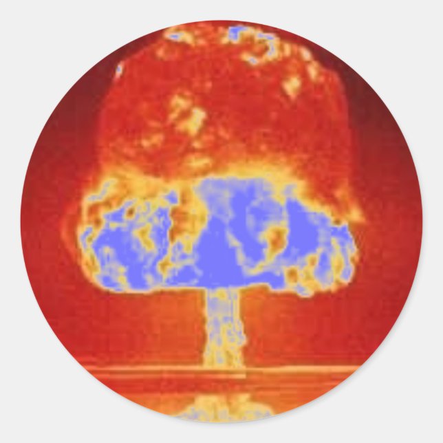 Sticker Rond explosion nucléaire (Devant)