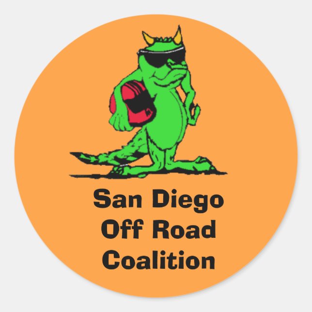 Sticker Rond expo_liz, San Diego Off Road Coalition (Devant)