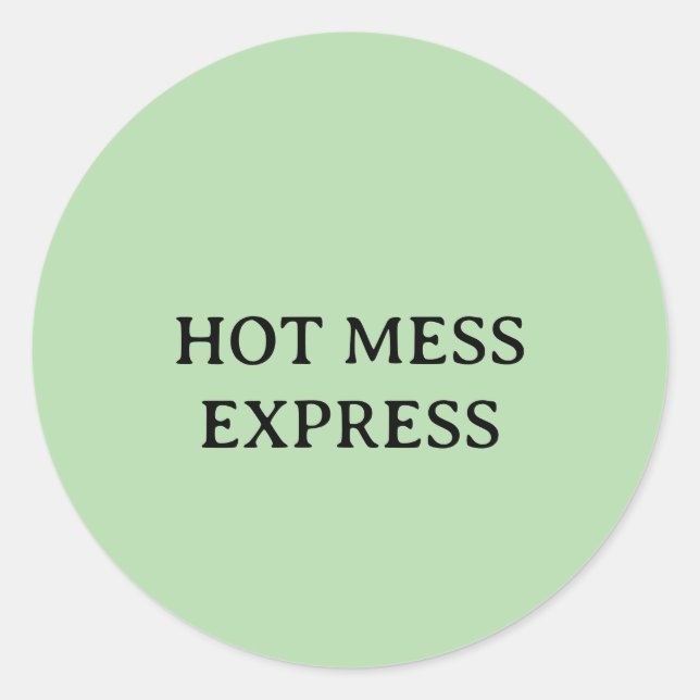 STICKER ROND EXPRESS DÉSASTREUX (Devant)