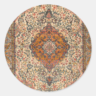 Sticker Rond Exquis Vintage Motif de tapis persan