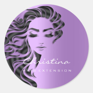 Sticker Rond Extension cheveux Styliste maquillage Eyelash Purp