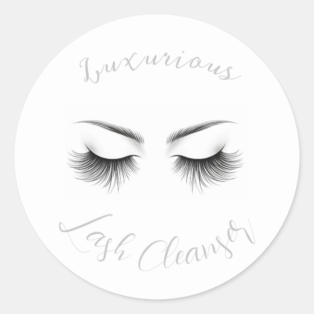 Sticker Rond Extensions de cils Long Lashes Beauté   (Devant)