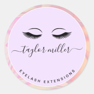 Sticker Rond Extensions holographiques modernes et élégantes