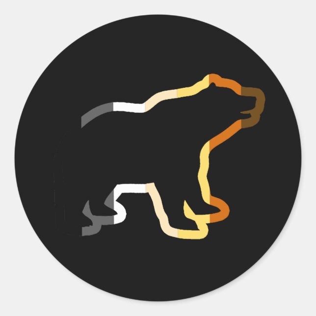 STICKER ROND EXTÉRIEUR DE L'OURS (Devant)