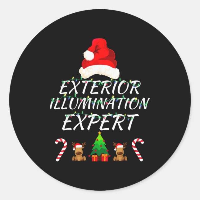Sticker Rond Exterior Illumination Expert Christmas Lights Deco (Devant)
