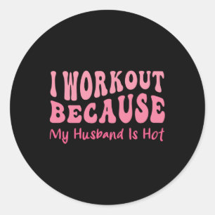 Sticker Rond Extraction amusante Gymnase Citation Cool Femme Fi