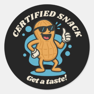 Sticker Rond Extraire cet écrou : Snack certifié