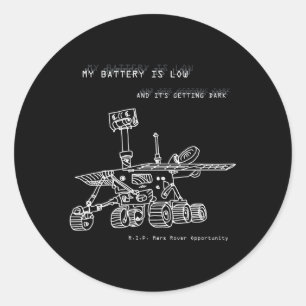 Sticker Rond Extraire Une Occasion Mars Exploration Rover À Mai
