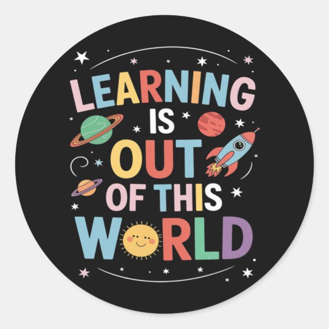 Sticker Rond Extrait de ce monde amusant Trending Meme Citation (Devant)