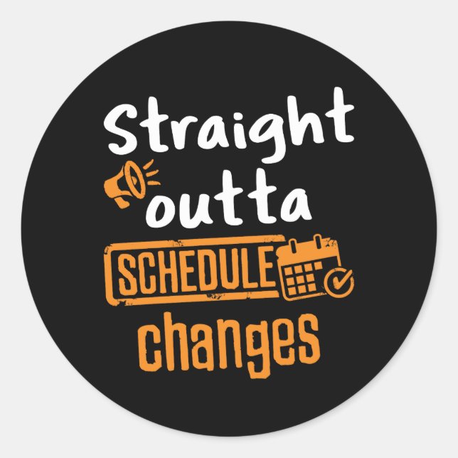 Sticker Rond Extrait droit Horaire Changements de calendrier Co (Devant)