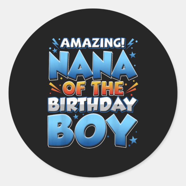 Sticker Rond Extraordinaire Nana De La Famille D'Anniversaire M (Devant)