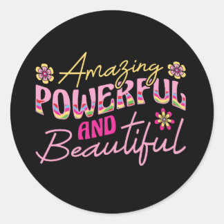 Sticker Rond Extraordinaire puissant et beau (1)