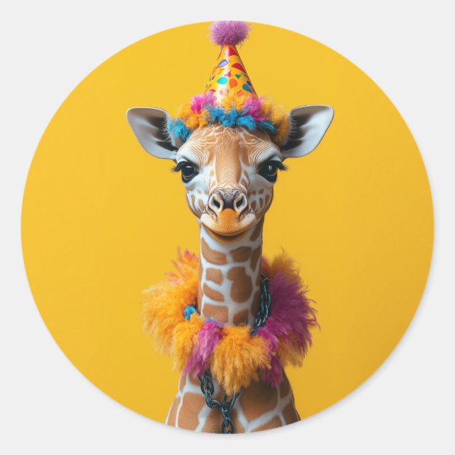 Sticker Rond Extravaganza Giraffe (Devant)