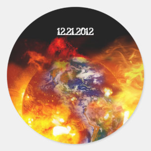 Sticker Rond Extrémité de la Terre Apocalypse