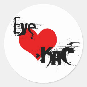Sticker Rond EYE LOVE KaC STicky