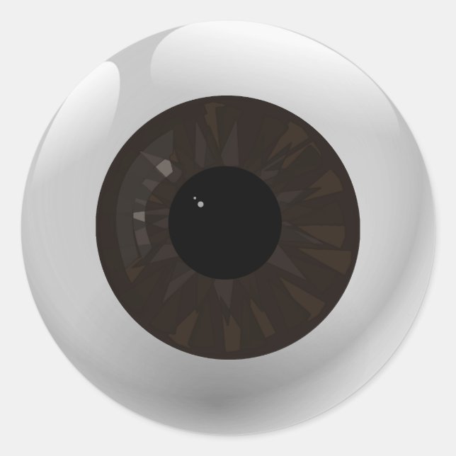 Sticker Rond Eyeball Brown foncé (Devant)