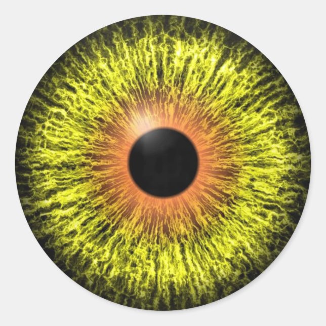 Sticker Rond Eyeball d'Halloween effrayant (Devant)