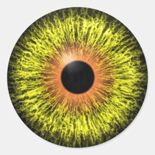 Sticker Rond Eyeball d'Halloween effrayant