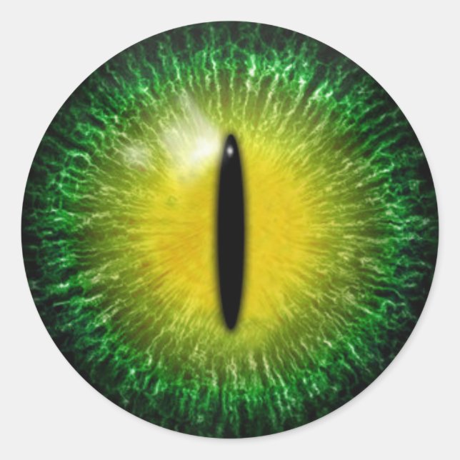 Sticker Rond Eyeball Dragon Halloween effrayant (Devant)