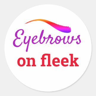 Sticker Rond Eyebrows colorés sur Fleek Trendy Flawless, ZFJ