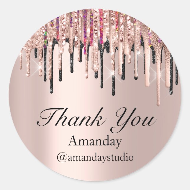 Sticker Rond Eyelash Extension Maquillage Rose Gris Drivers (Devant)