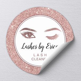 Sticker Rond Eyelash Extensions Lash Cleaner Rose Parties scint