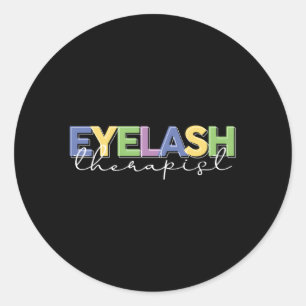 Sticker Rond Eyelash Thérapeute Lash Tech Lash Eyelash