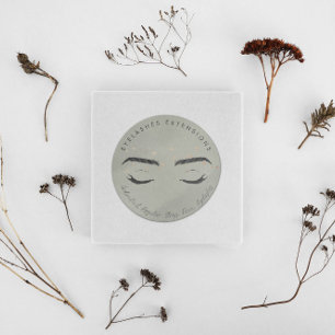 Sticker Rond Eyelashes Extensions Faux Foil Stars Emballage