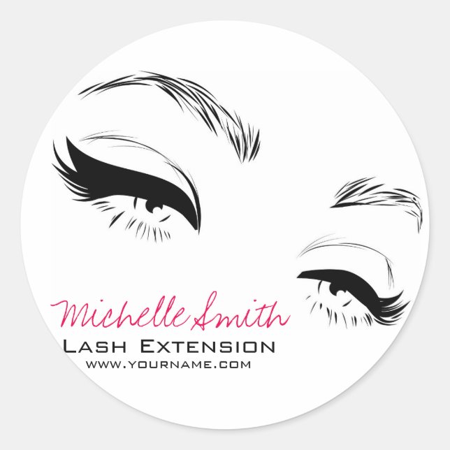 Sticker Rond Eyelashes sourcils sourds Maquillage permanent Art (Devant)