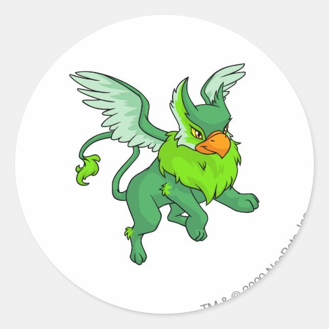 Sticker Rond Eyrie Green (Devant)