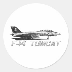 Sticker Rond F14 Tomcat VF-103 Jollys rogers - dessin