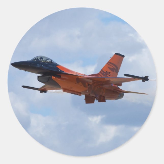 Sticker Rond F16 Faucon combattant (Devant)