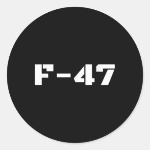 Sticker Rond F47 Avion de chasse F-47 Avion Jet