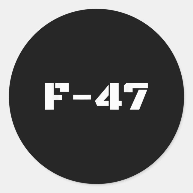 Sticker Rond F47 Avion de chasse F-47 Avion Jet (Devant)